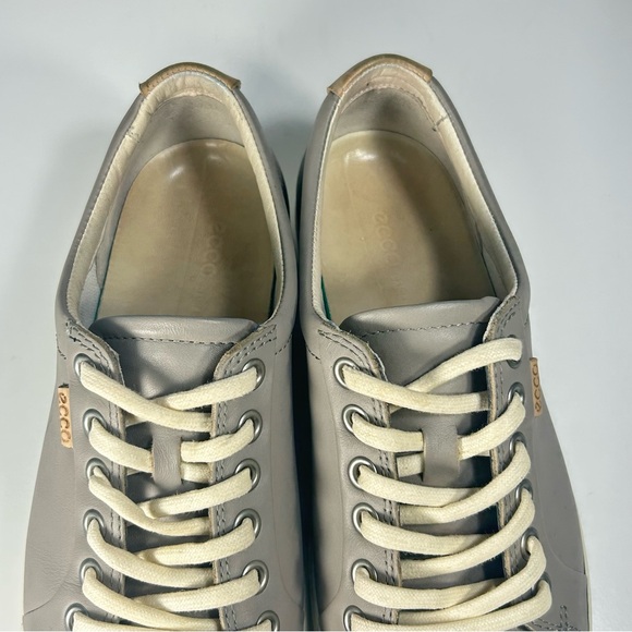 Ecco Soft 7 Oyster Grey Leather Lace-up Comfort Sneaker Shoe Casual Women’s Sz 6 - Picture 11 of 15